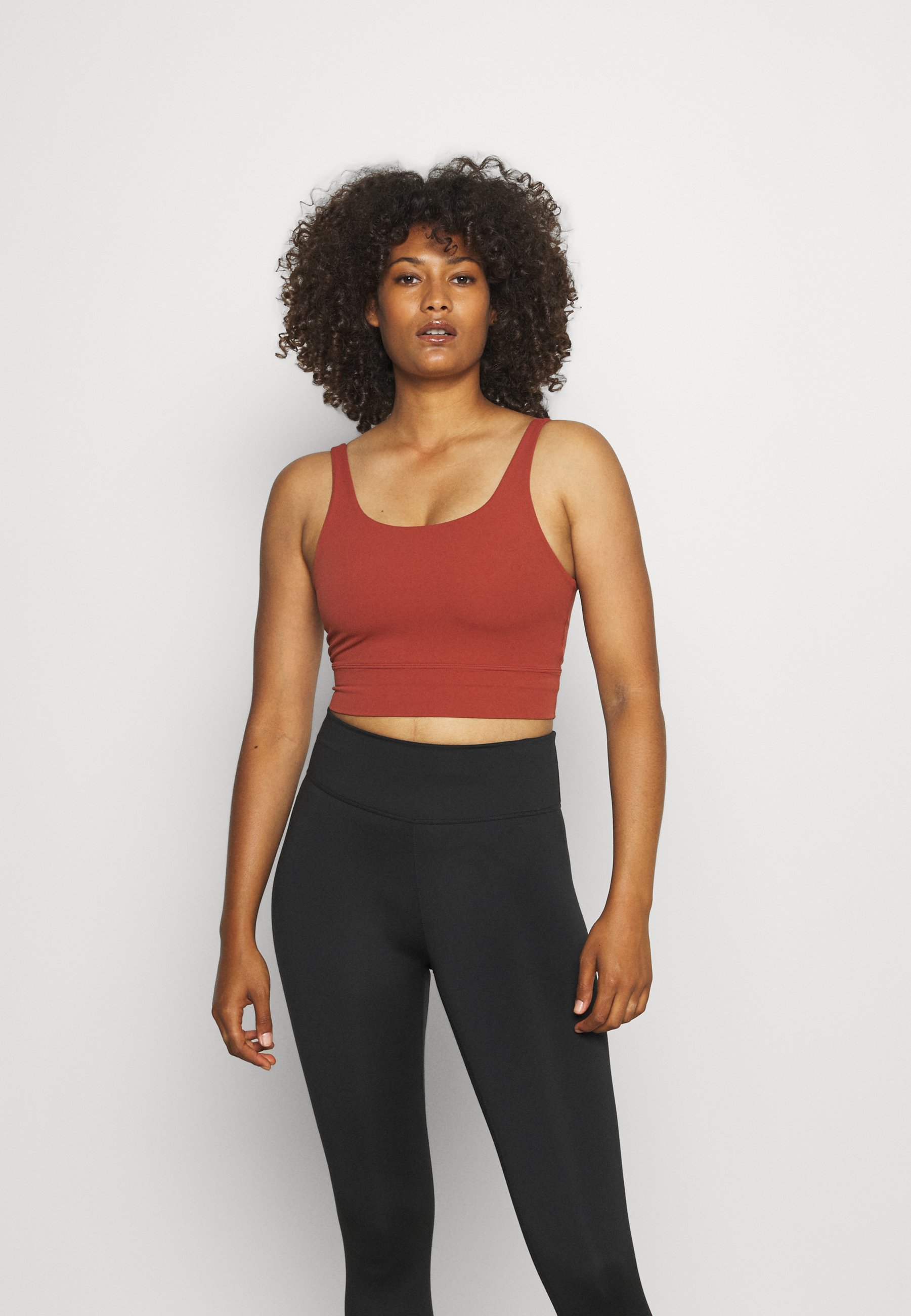 red yoga tank