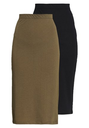 NMANJA SKIRT 2 PACK - Pennkjol - black/olive night
