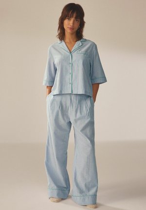 BUTTON THROUGH SET - Pyžamo - lilac purple stripe