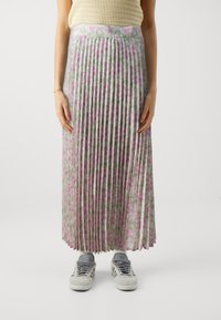 YAS - YASJENNY PLISSE LONG SKIRT - Pleated skirt - smoke green Thumbnail Image 1