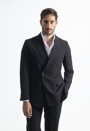 AMERICANA NON IRON DESECTRUCTURADA CRUZADA - Chaqueta de traje - black