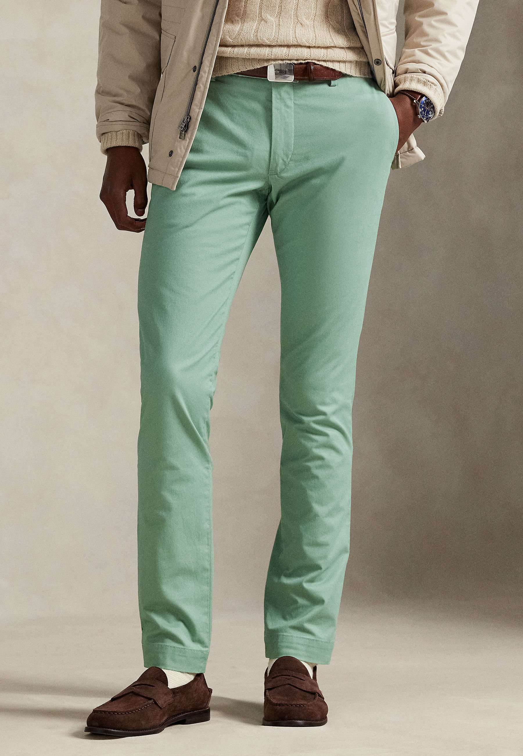 slim fit dress slacks Serene – Mint Green Pakistani Silk Shirt and Pants Set