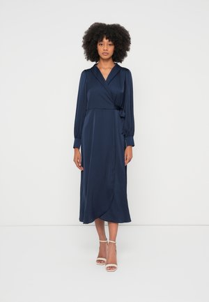 RAVENNA ANKLE WRAP DRESS - Vestido de cóctel - navy blazer