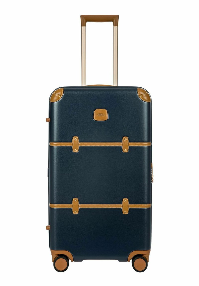 Valigia Rigida BRIC'S Bellagio Blu 138L – Trolley In Policarbonato Con Dettagli In Pelle E Lucchetto TSA