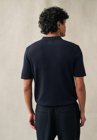 Next SHORT SLEEVE BUBBLE ZIP -REGULAR FIT - Piké - navy blue