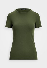 STRETCH COTTON T-SHIRT - Camiseta básica - olive grove