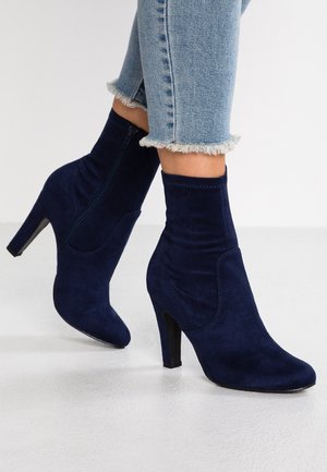 Enkellaarsjes met hoge hak - blue