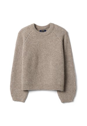OVS, RIBBED CREW-NECK JUMPER - Jersey de punto - beige
