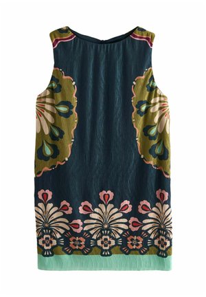 CRINKLE SLEEVELESS LONGLINE- REGULAR FIT - Tunica - placement ikat print