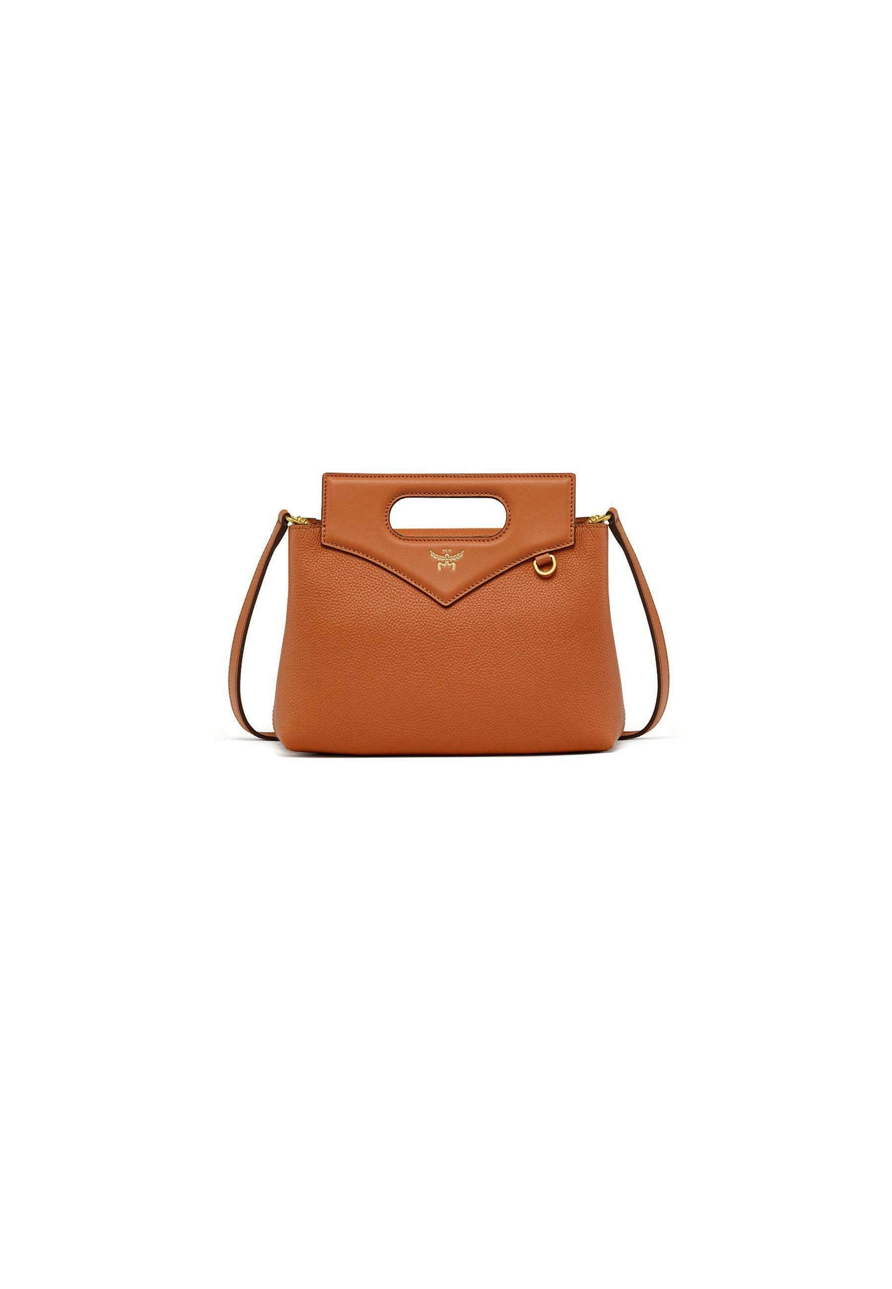 MCM SOFT DIAMOND AUS GENARBTEM - Cross body bag - orange - Zalando