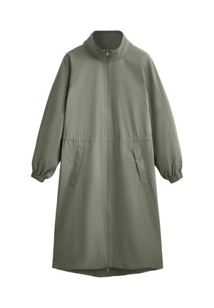 OYSHO SUPER EXTRA LIGHTWEIGHT 10K WATERPROOF PACKABLE LONG - Parka - khaki