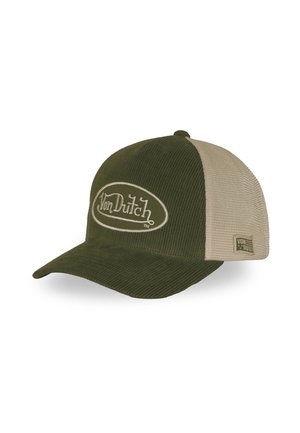 Von Dutch, CASQUETTE BASEBALL PREMIUM EN VELOURS CÔTELÉ AVEC PATCH B47 - Casquette - vert