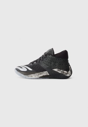 SKX REIGN - Basketball shoes - black mesh/synthetic/white trim