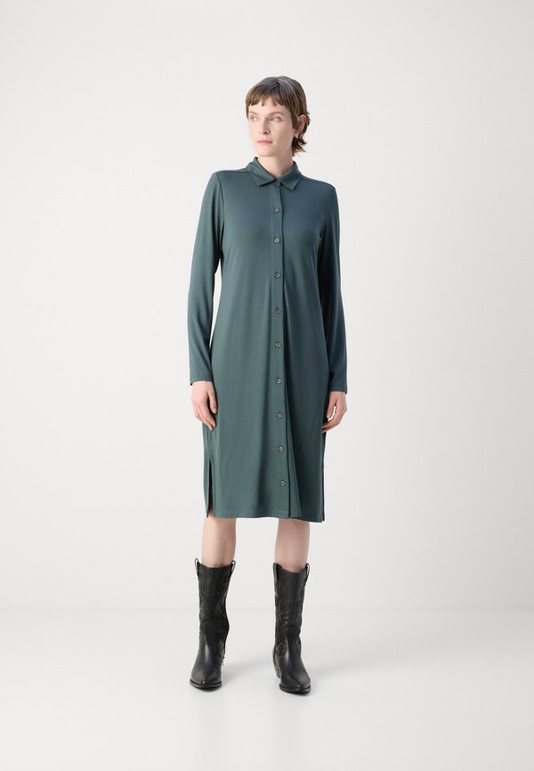 SHIRT DRESS - Jersey dress - deep emerald3