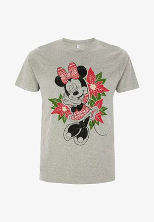 Disney MICKEY CLASSIC CHRISTMAS FAIRISLE MINNIE - T-shirt med print - melange grey