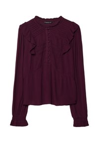 RUFFLED WITH BUTTONS  - Blus - bordeaux