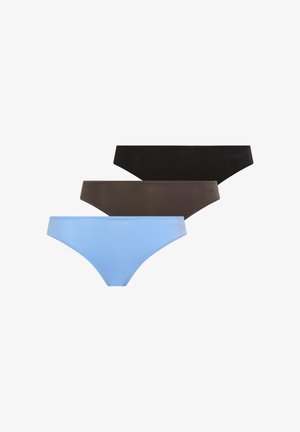 LASCANA, LSCN BY LASCANA LSCN BRASILSLIP INVISIBLE 3 PACK - Thong - schwarz/rauchblau/grau