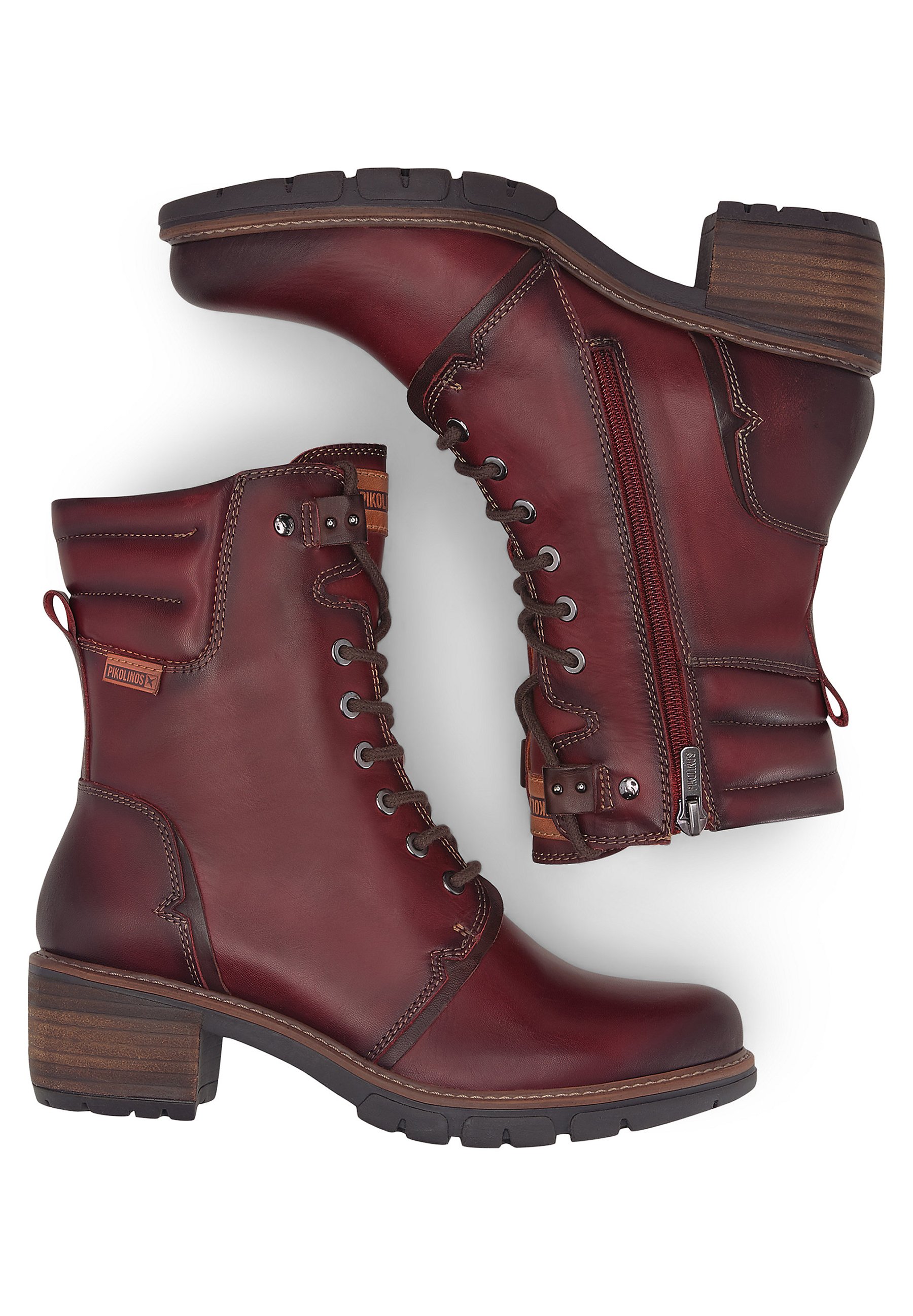 Pikolinos SAN SEBASTIAN - Botines con cordones - rot/rojo - Zalando.es