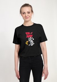 Henry Tiger TOM AND JERRY CHEESE GRAPHIC - T-shirt con stampa - black