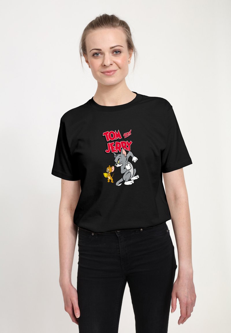 Henry Tiger TOM AND JERRY CHEESE GRAPHIC - T-shirt con stampa - black