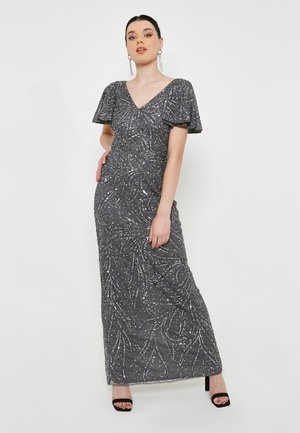ISSA EMBELLISHED SEQUINS MAXI - Galajurk - charcoal