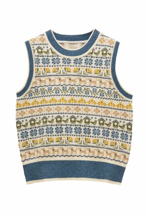 REGULAR FIT - BIRDS & BEES CREW NECK - Top - blue