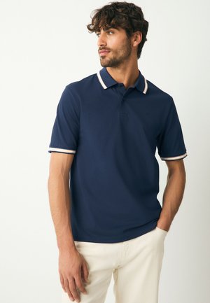 TIPPED REGULAR FIT - Polo - navy ottoman