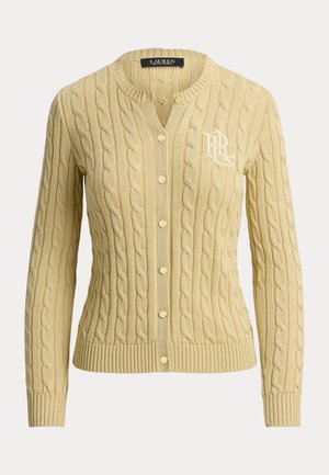 Lauren Ralph Lauren, CABLE-KNIT COTTON-BLEND CARDIGAN - Ζακέτα - canyon sand
