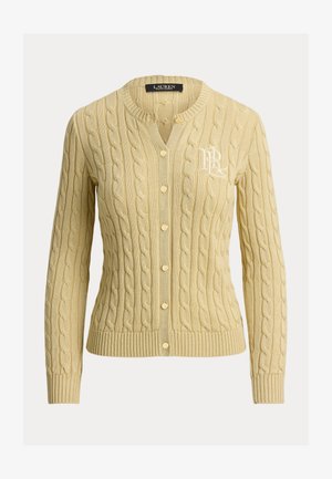 Lauren Ralph Lauren, CABLE-KNIT COTTON-BLEND CARDIGAN - Ζακέτα - canyon sand