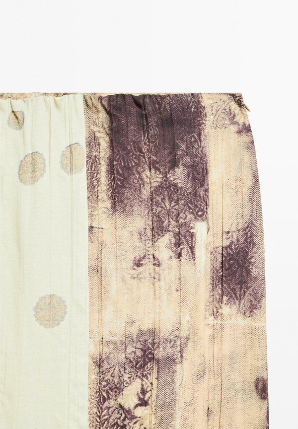 PRINTED MIDI  - A-line skirt - bordeaux2