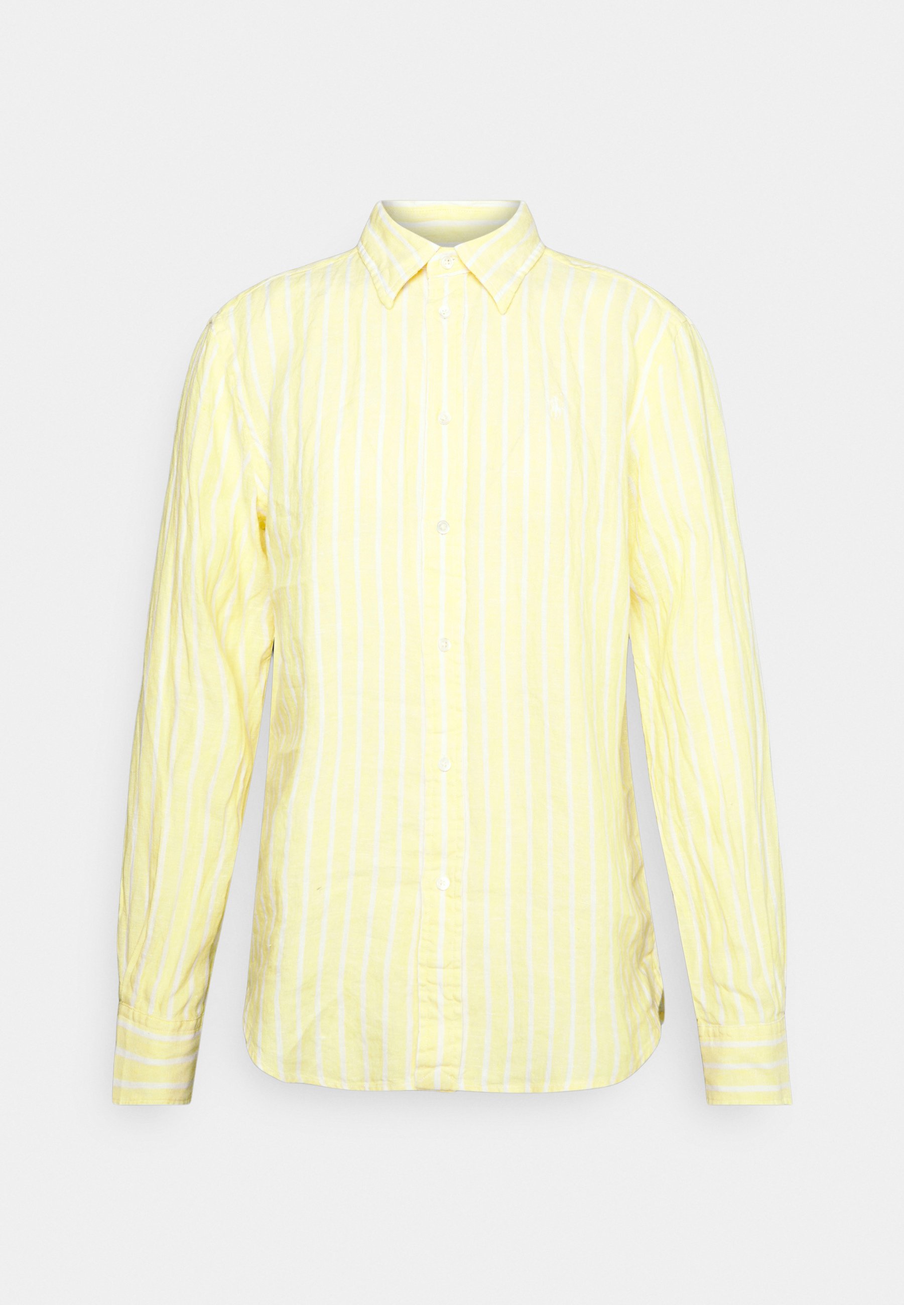 yellow polo button down
