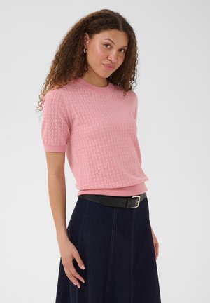 Saint Tropez, MILASZ POINTELLE SS PULLOVER - T-shirts print - cameo pink melange