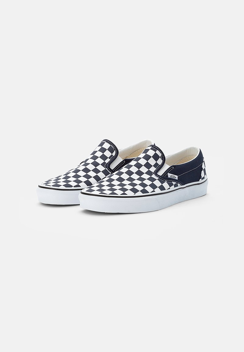 verjaardag Hoofdstraat Klaar Vans CLASSIC SLIP-ON UNISEX - Instappers - checkerboard/parisian night/true  white/donkerblauw - Zalando.nl