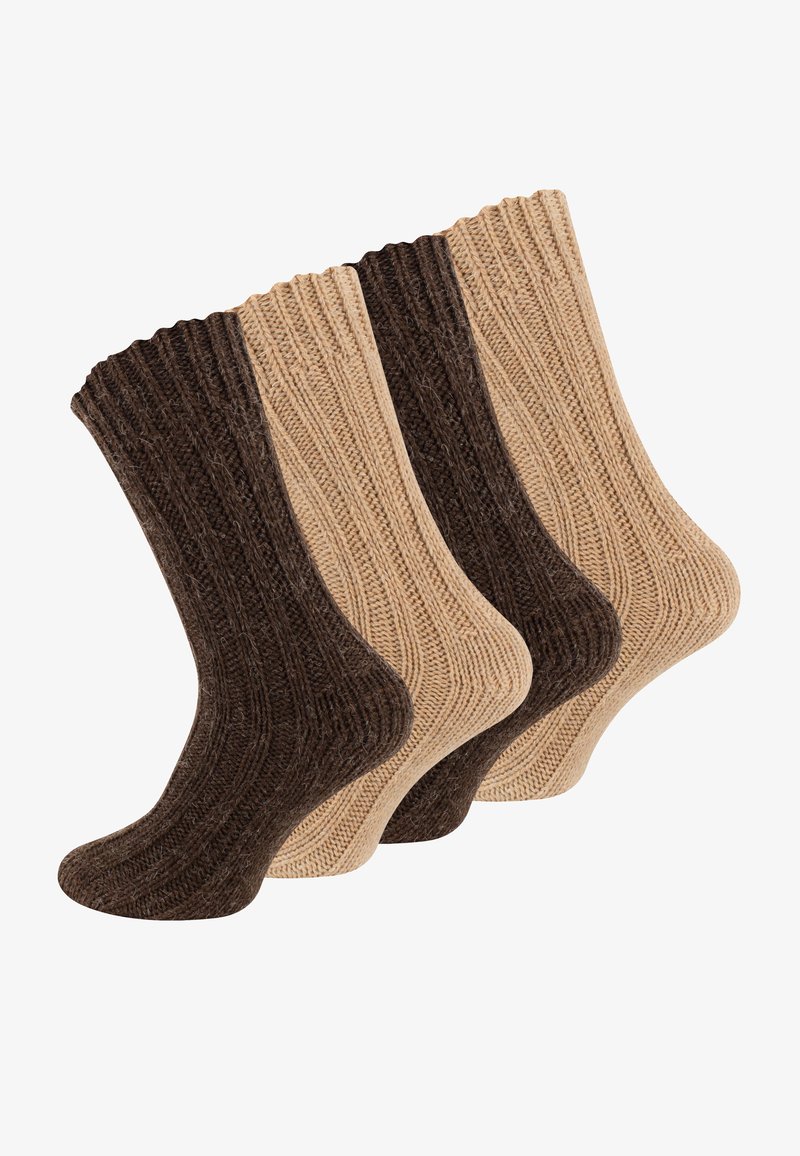 Cotton Prime 4 PAAR MIT UNISEX - Calze - braun