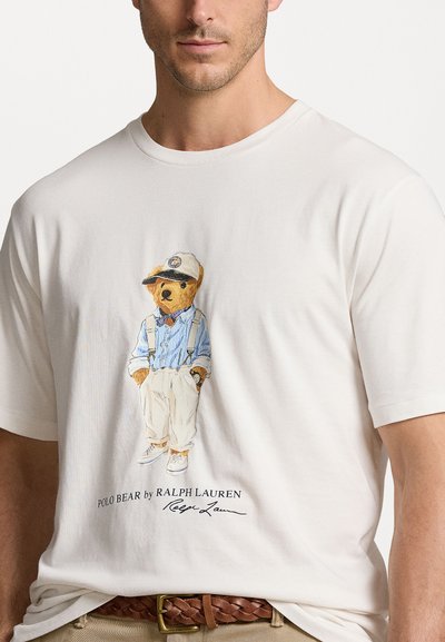Polo Ralph Lauren Big & Tall POLO BEAR JERSEY T-SHIRT - T-shirts med print - deckwash white