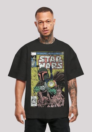 F4NT4STIC STAR WARS BOBA FETT COMIC OVERSIZE  - T-shirt print - black