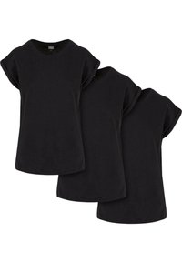 Urban Classics EXTENDED SHOULDER 3 PACK - Pamata T-krekls - black black black
