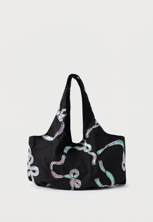 RIPPLE BOW EMBELLISHED BAG - Geantă de mână - black