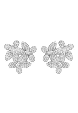 FLOWERS LARGE STUD - Ohrringe - silver coloured