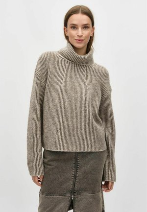 KEMINA-M - Strickpullover - taupe oat stripe