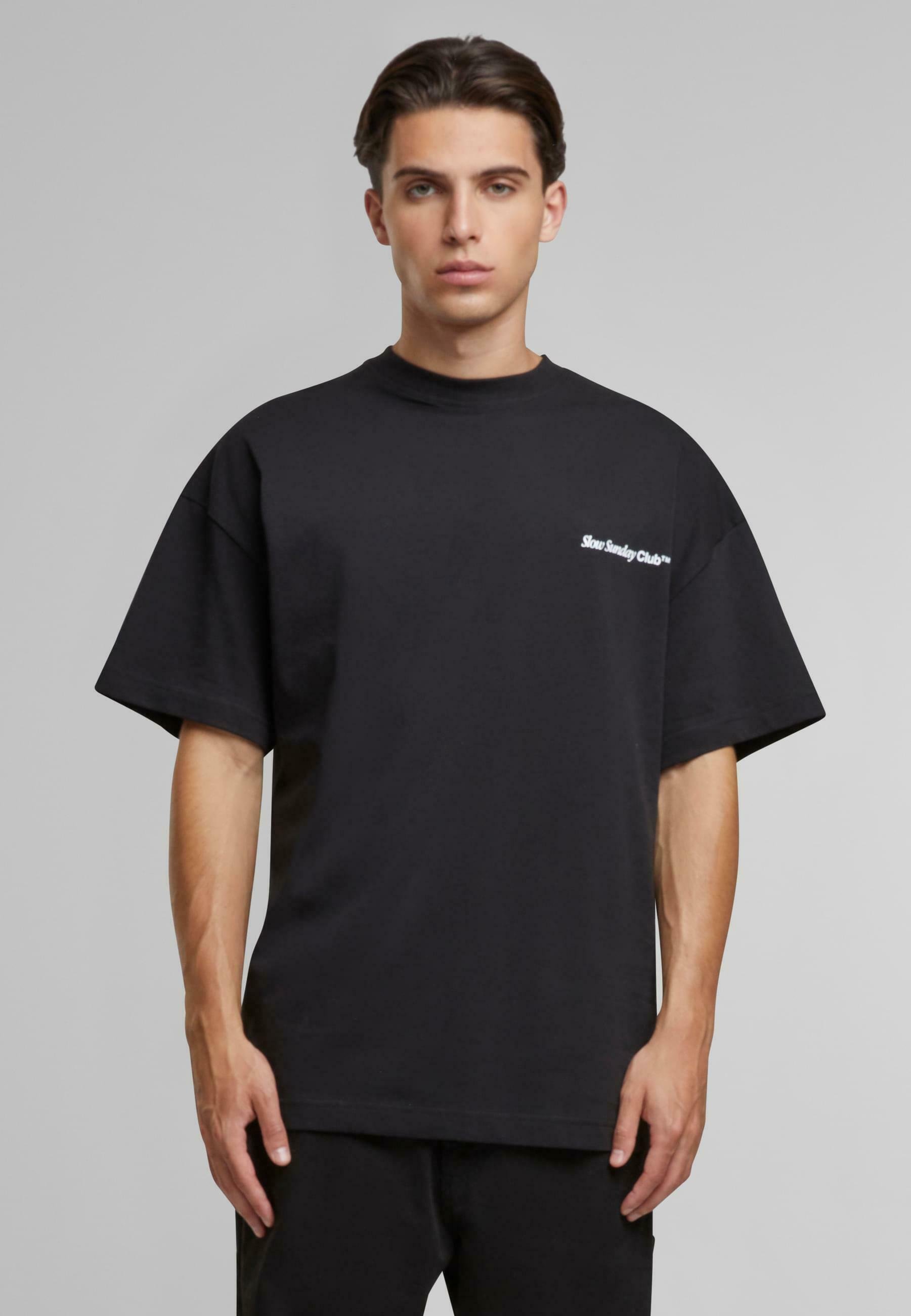 Another Cotton Lab SLOW SUNDAY COFFE CLUB OVERSIZE - T-shirt print