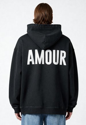 AMOUR EMBROIDERY HEAYVWEIGHT UNISEX  - Sweatshirt - washed black