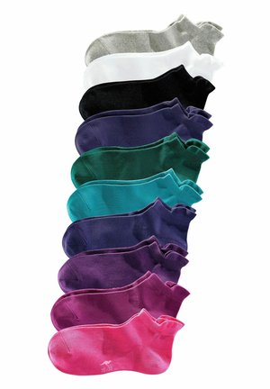 10ER PACK - Socken - himbeere  schwarz  pink  pflaume  weiß  grau  türkis  petrol  blau  lila