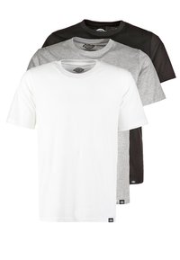3 PACK - Basic T-shirt - schwarz/grau/weiß