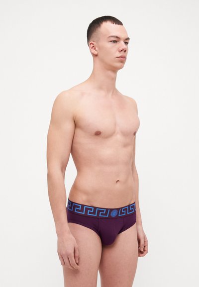 Versace UNDERPANTS LOW RISE TOPEKA NEW LOGO - Fecskék - dark aubergine/ink blue