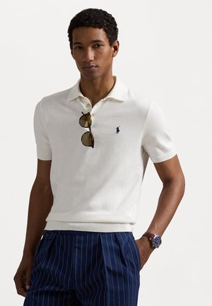 COTTON POLO COLLAR JUMPER - Poloskjorter - deckwash white