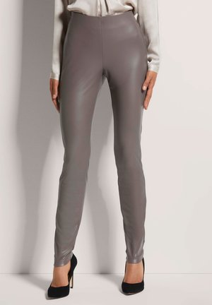 LEDER-LOOK - Broek - graphite