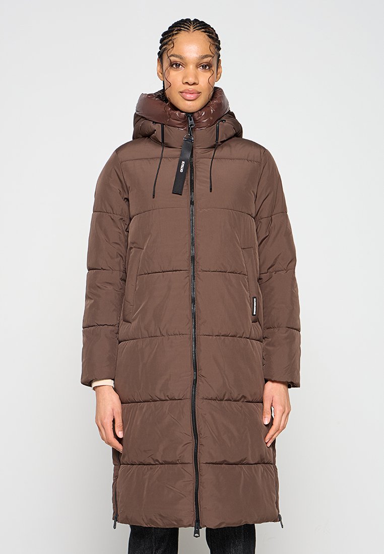 khujo Wintermantel donkerbruin