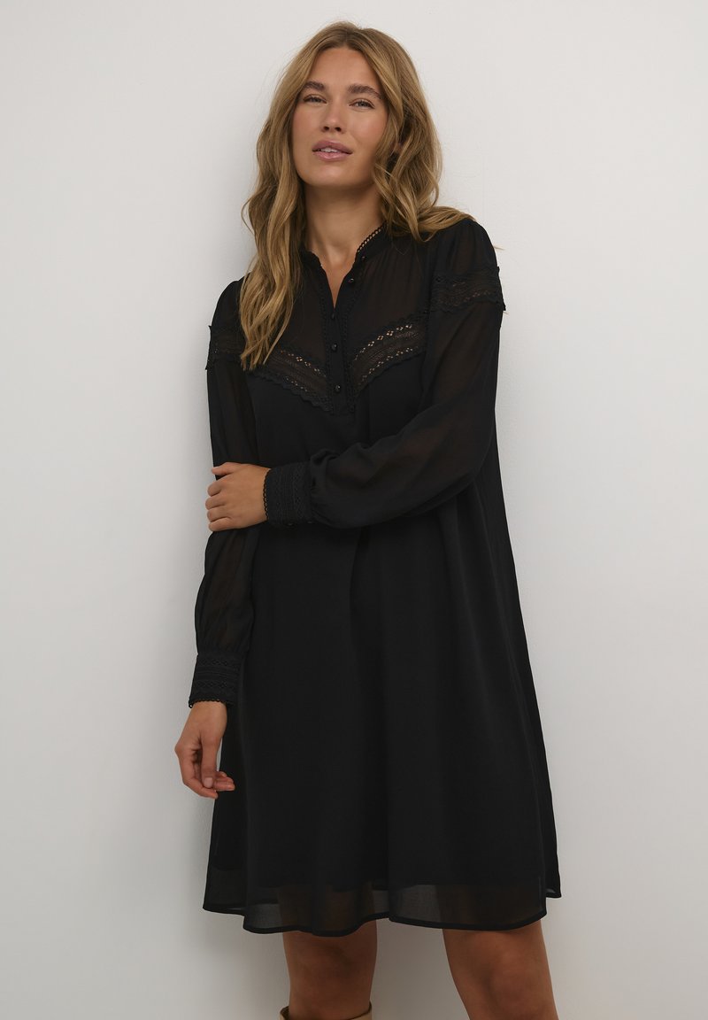 Kaffe - TILDE DRESS - Košilové šaty - black deep, Zvětšit