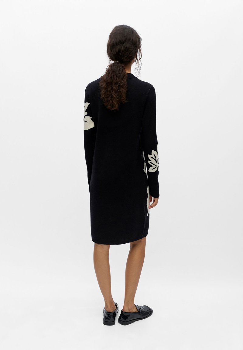 big l dressed in all black Object OBJRAY L/S KNIT DRESS AOP NOOS - Jumper dress Best Formal Gown Hairstyles: african clothing women size:5XL